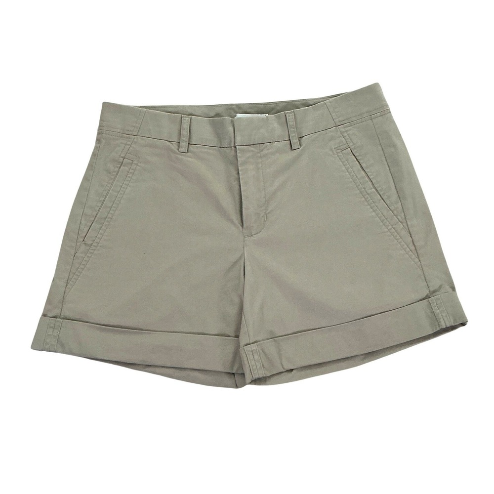 VINCE Beige Cuffed Stretch Chino Shorts Size 4